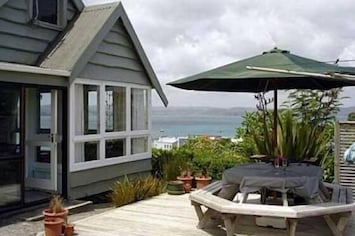 Front of house and deck
