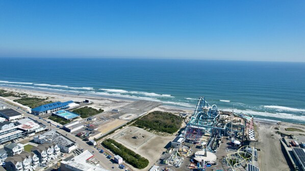 Beach nearby, sun-loungers