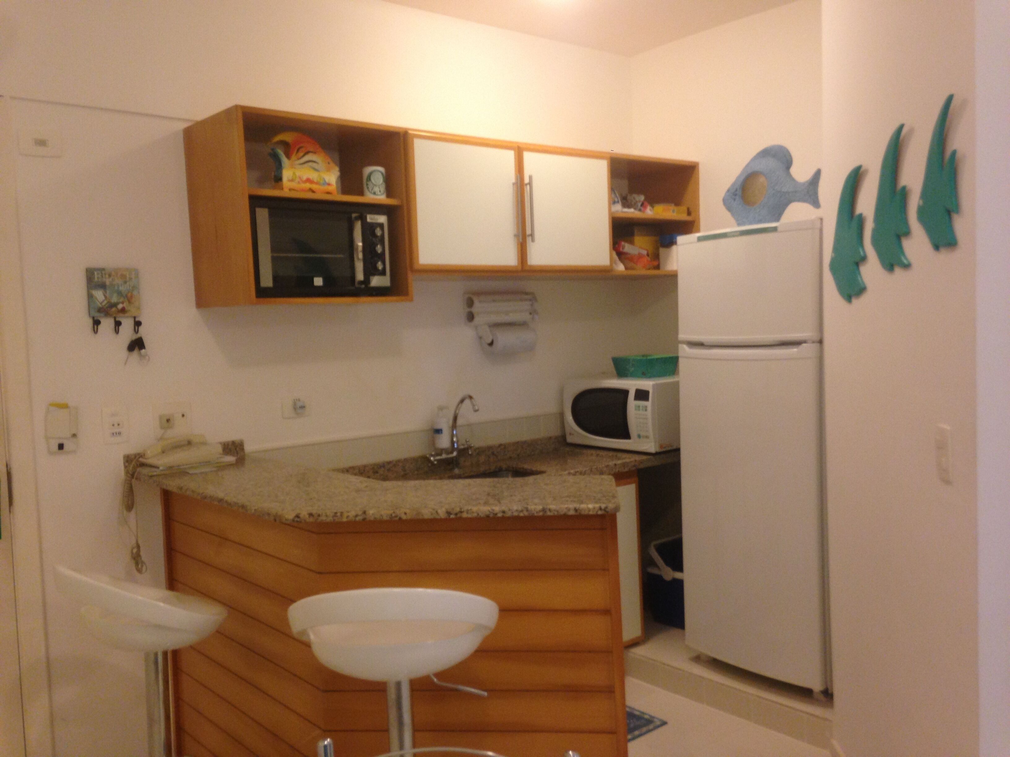 Beautiful Flat 100m from the sea, with air conditioning, services and complete leisure 