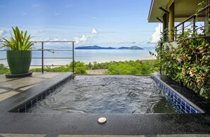 Outdoor spa tub - Ocean View 1 Bed Villa with Pool, Yoga/Meditation/Massage Room and FREE CAR (Koh Samui)