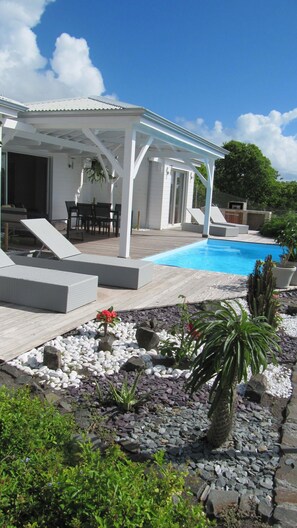 Pool - Villa 'Vanillier' beautiful sea-view pool all with charm and privacy  (Saint François)
