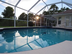 Outdoor pool, a heated pool