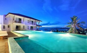 Outdoor pool - Modern Large Studio Apartment , Sea views &  balcony, Pool, Gym near Big Budda  (Bo phut, Koh Samui)