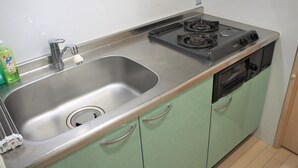 Twin Room, 2 Double Beds, Non Smoking | Private kitchenette | Fridge, microwave - City Street Inn 302 PH01 (Osaka)