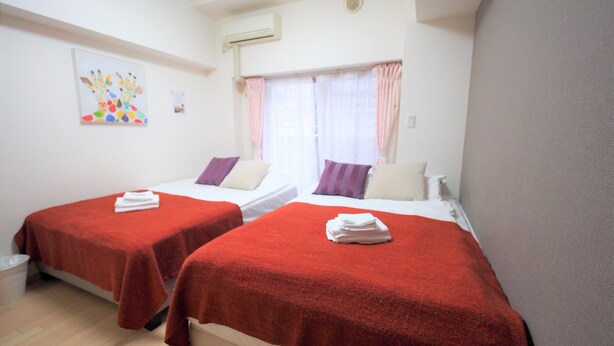 Twin Room, 2 Double Beds, Non Smoking | Living area - City Street Inn 302 PH01 (Osaka)