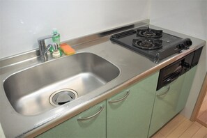 ツインルーム | 専用キッチン | 冷蔵庫、電子レンジ
