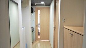 Twin Room | Private kitchen | Fridge, microwave - City Street Inn 304 PH280 (Osaka)