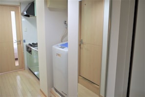 Twin Room | Private kitchen | Fridge, microwave