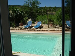 Piscine extérieure, piscine chauffée