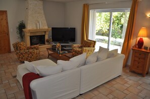 TV, fireplace, DVD player, ping pong