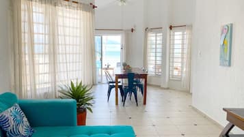 Televisie, een dvd-speler, boeken en een filmbibliotheek