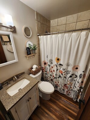 Combined shower/tub, towels, soap, shampoo - Great for EAA rental!
Less than 2.5 miles from EAA grounds! (Oshkosh)