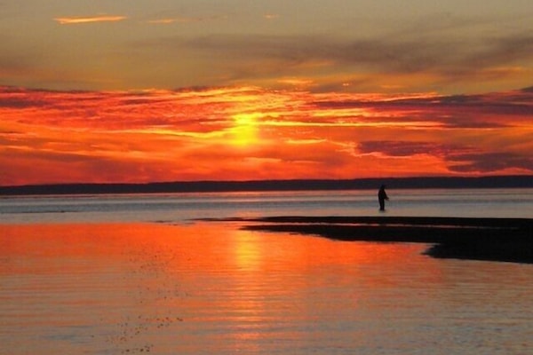 This could be you enjoying a beautiful sunset at the mouth of the Brule.