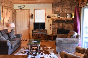TV, fireplace, DVD player