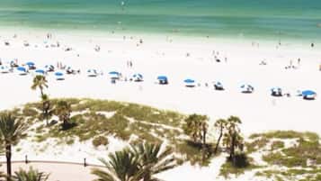 Sun loungers, beach towels