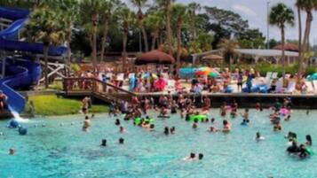 Enjoy water activities and thrilling slides in a lively tropical setting.