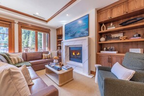 TV, fireplace, DVD player