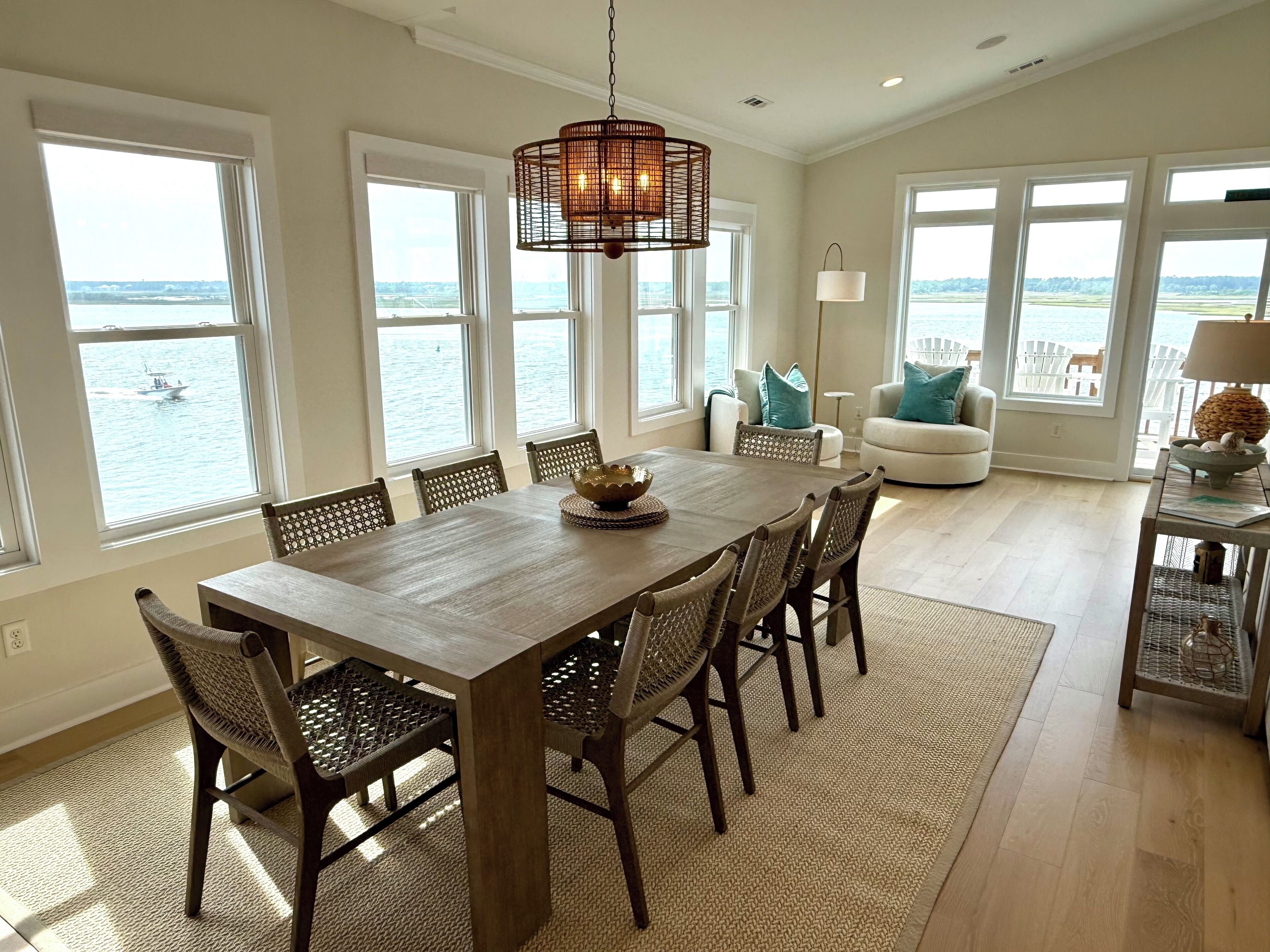 Seating for 12 to eat fresh seafood you caught while overlooking the water!