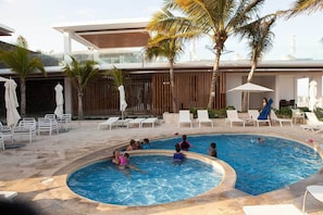 An infinity pool, a rooftop pool