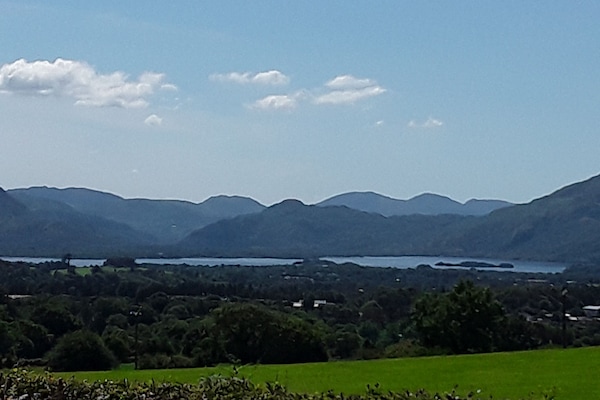 Panoramic views of Killarney Lakes and Mountains from our home.