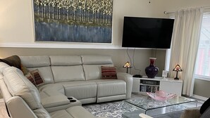 Smart-TV, DVD-spiller, bøker og filmbibliotek