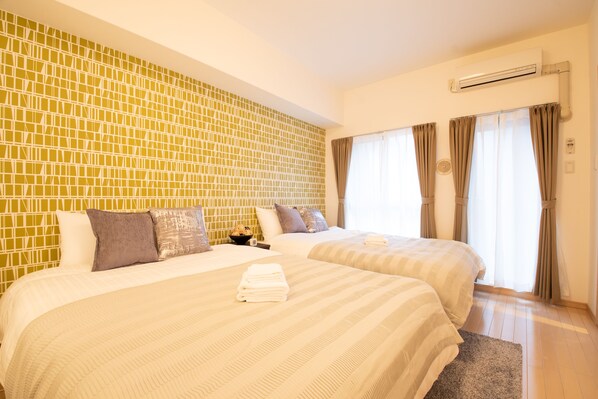 ห้องทวิน | Wi-Fi ฟรี, ผ้าปูที่นอน