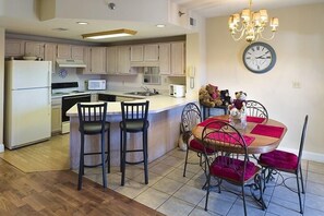 Condo, 3 Bedrooms | Private kitchen | Fridge, coffee/tea maker - City View 411 3BD Condo with Fireplace by RedAwning (Pigeon Forge)