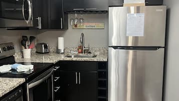 Condo, 2 Bedrooms | Private kitchen | Fridge, coffee/tea maker