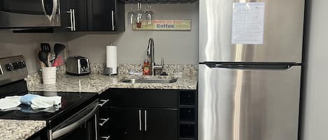 Condo, 2 Bedrooms | Private kitchen | Fridge, coffee/tea maker