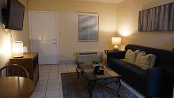 Condo, 1 Bedroom | Living area | Fireplace