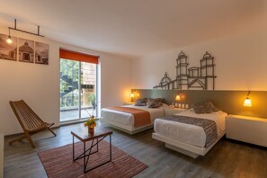 Basic Double Room, Multiple Beds, Non Smoking, Mountain View | In-room safe, blackout drapes, iron/ironing board, rollaway beds