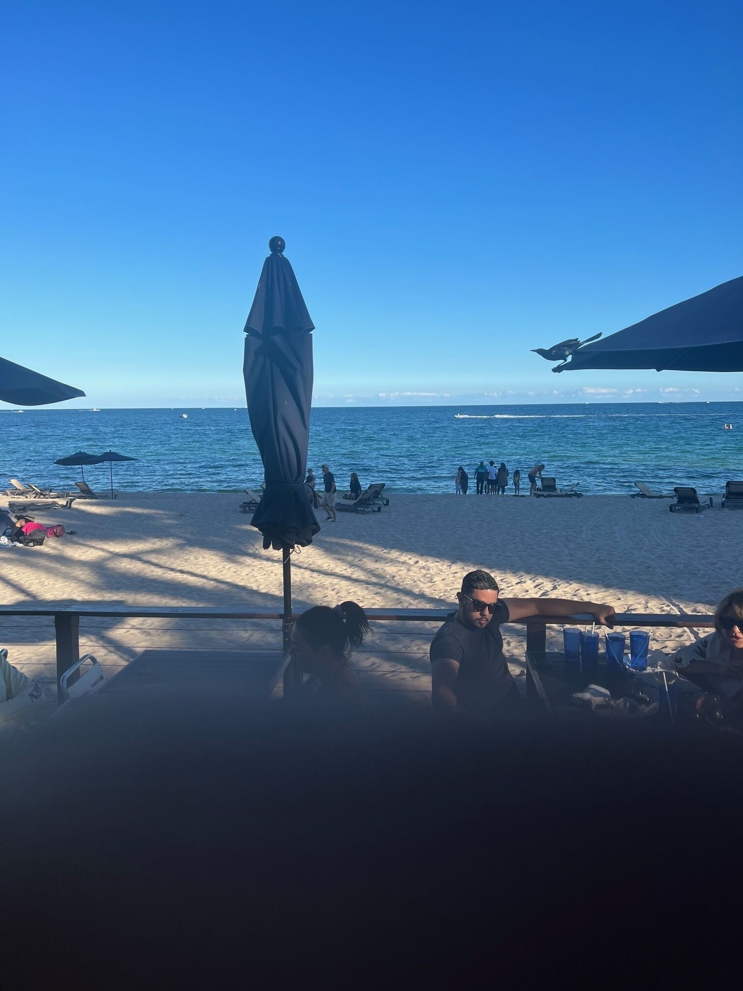 Beach nearby, sun-loungers, beach towels