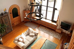 Comfort Chalet, Sauna | Living room