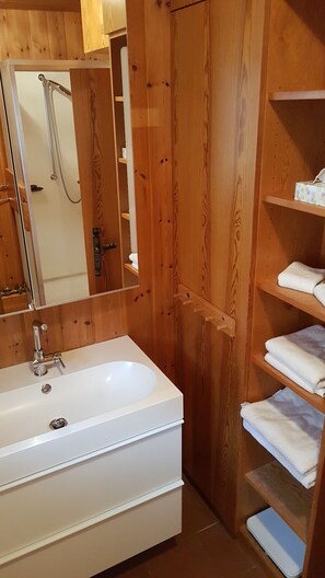 Apartment | Bathroom | Shower, hair dryer, towels - Ferienhaus Mauth (Mauth)