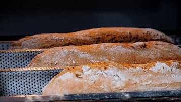 A rack of loaves of bread.