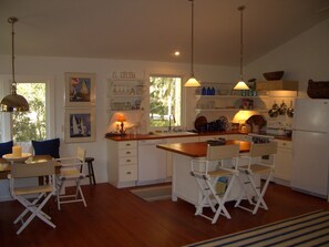 Fridge, microwave, oven, stovetop - Charming Waterfront Carriage 
House (Beaufort)