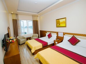Minibar, desk, blackout drapes, free WiFi