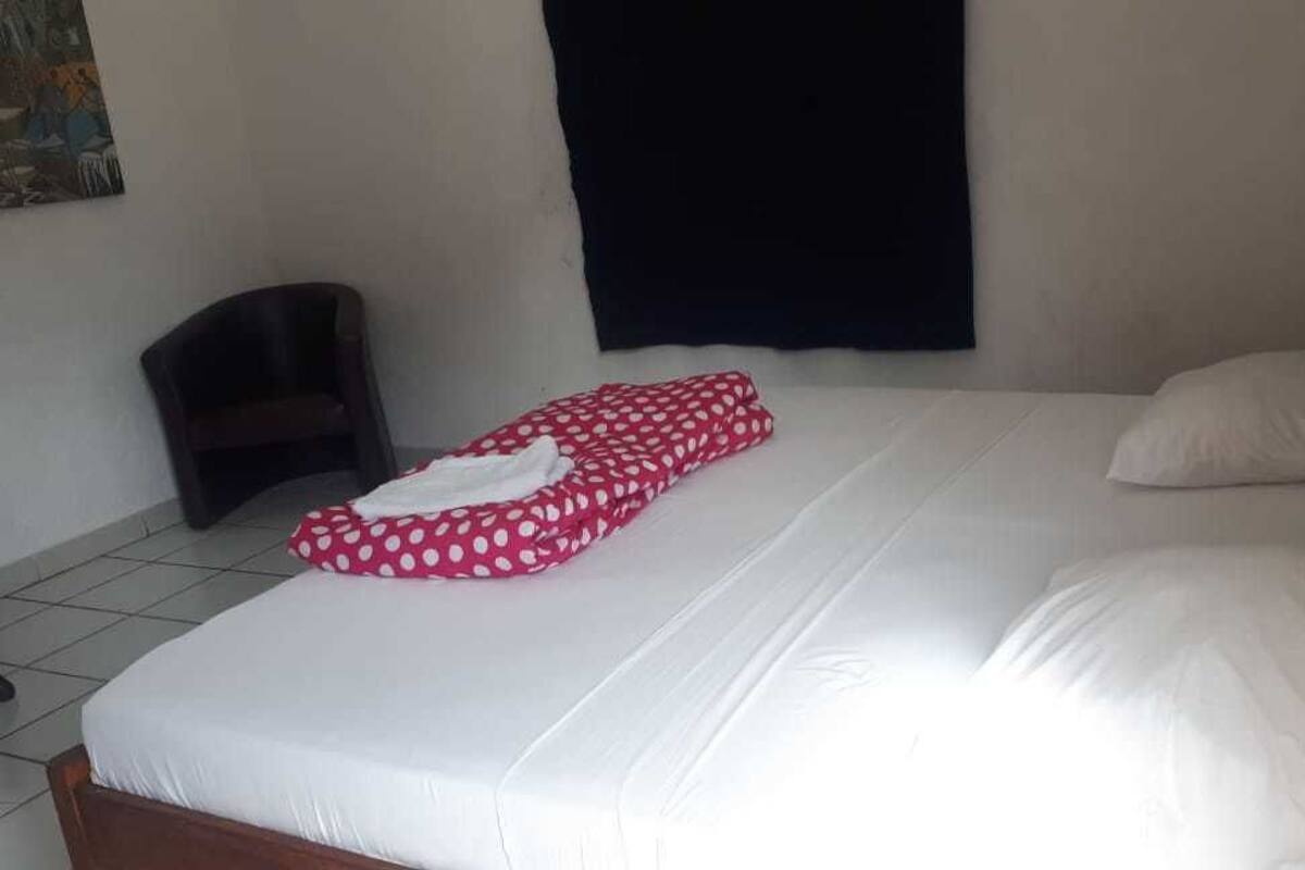 Desk, blackout curtains, iron/ironing board, free WiFi