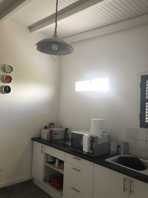 Großer Kühlschrank, Mikrowelle, Ofen, Herdplatte