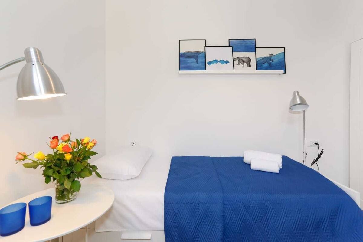 Blue Room | Soundproofing, iron/ironing board (on request), WiFi (free), bed sheets