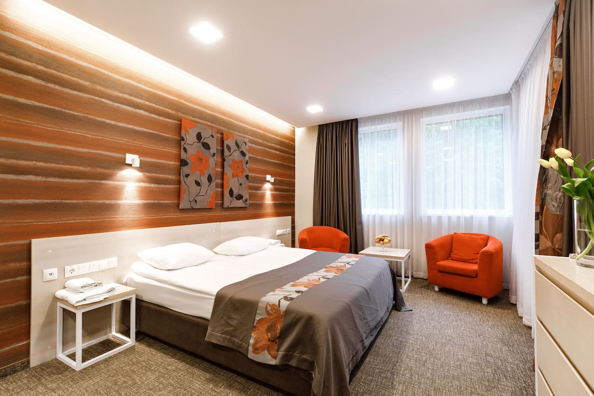 Comfort Double Room | In-room safe, iron/ironing board, bed sheets