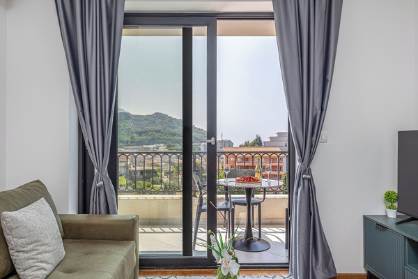 Luxury Apartment, 1 Bedroom (A1) | Living area | Flat-screen TV