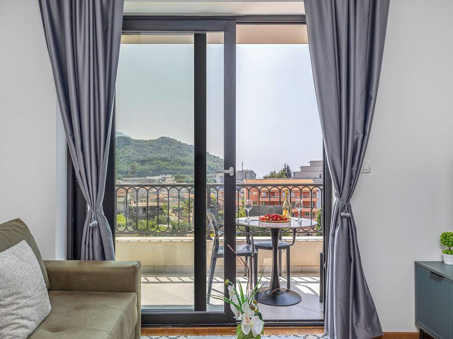 Luxury Apartment, 1 Bedroom (A1) | Living area | Flat-screen TV