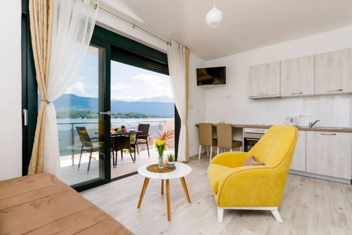 Basic Apartment, Sea View | Living area | LCD TV