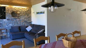TV, fireplace, DVD player