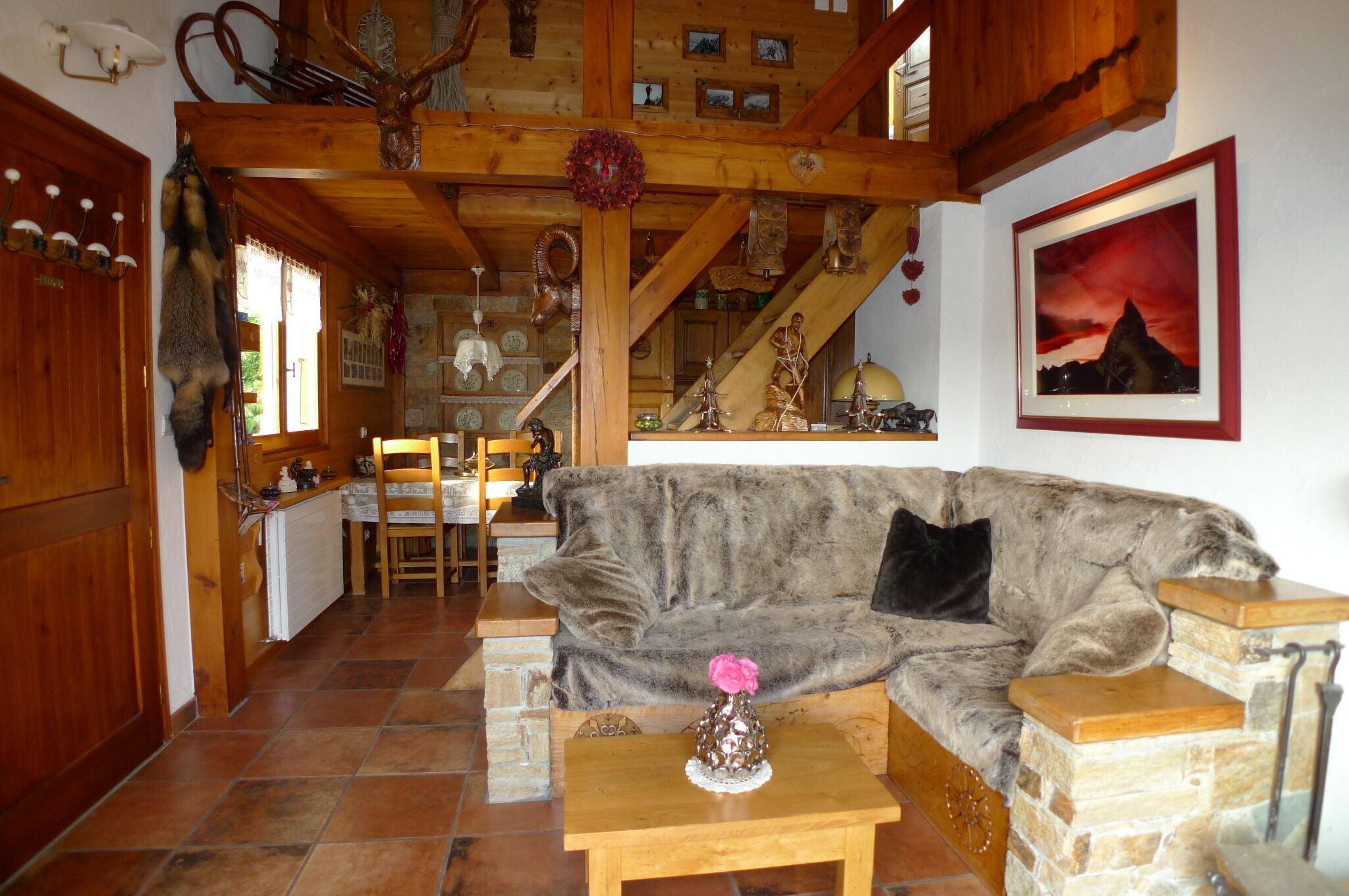 TV, fireplace, DVD player, music library