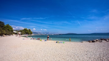 Playa en los alrededores y camastros
