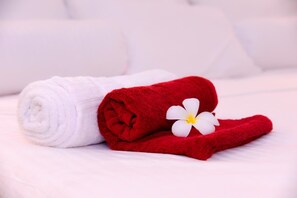 1 bedroom, hypo-allergenic bedding, down duvets, pillow-top beds