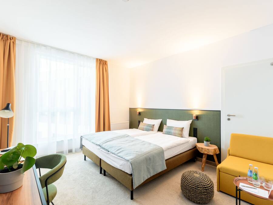 Double Room | In-room safe, blackout curtains, iron/ironing board