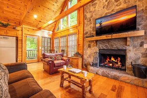 Fernseher, Kamin